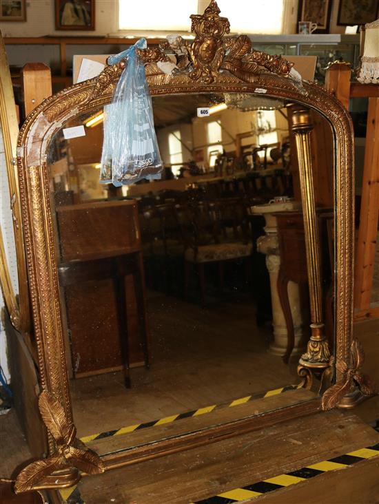 Gilt overmantel mirror A/F